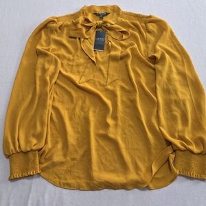 Lauren Ralph Lauren Tie-Neck Blouse - Size L